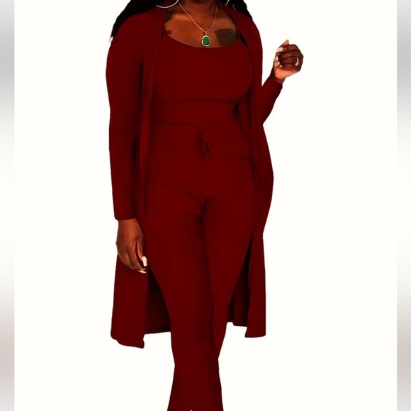 NWT 3pc Ribbed Comfort Set. Burgundy.  Size 2XL - Picture 3 of 15